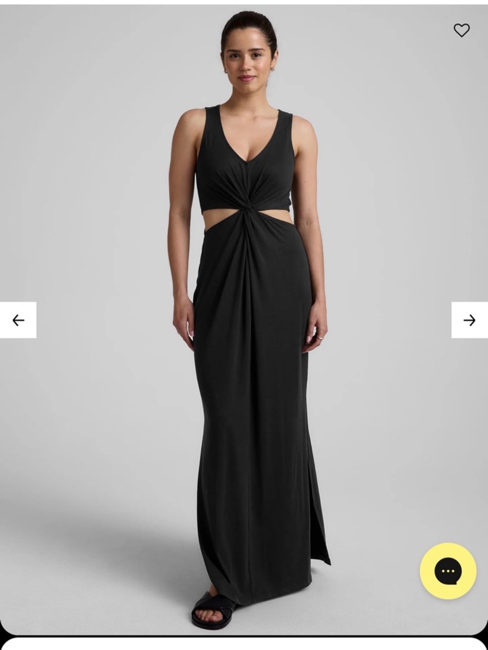Beyond Yoga Black Twist Cutout Maxi Dress